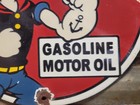 Vintage Texaco Porcelain Sign Rare Old Gasoline Station Service Popeye Sailor 12