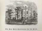 Rare Antique Original Vtg 1869 Ny Institution For The Blind Engraving Art Print