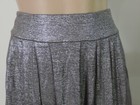 Eileen Fisher Linen Jersey Shimmer Stretch Pleated Ash Skirt Large L Nwt  228