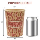 Nagpew 50 Pieces Popcorn Buckets  32 Oz Grease-proof Kraft Brown 