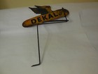 Vintage Flying Ear Of Corn Dekalb Seed Corn Sign Original Metal W Fence Post