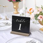 Black Natural 6 Mini 6  Wooden Table Chalkboards Removable Stands Party Events
