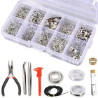 Jewelry Making Kit Beading Repair Tools Craft Supplies Bead Diy Silver Usa