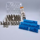 Wilton Cake Decorating Icing Tips Lot 37 Flower Nail 3 Message Presses Case