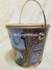 Rare Vintage Disney Winnie The Pooh Tigger Eeyore Tin Metal Bucket Container