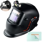 1 2pack True Color Solar Auto Darkening Welding Helmet Arc Tig Mig Grinding Hood