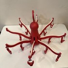 Ikea Pressa Red Octopus Clothes Drying Hanging Rack With Clips - New 