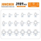 3989pcs White Flat Plastic Washers Spacers 36 Sizes White Nylon Flat Washers    