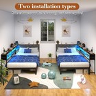 Full twin xl Corner Bed Frame With 2 Storage Drawer And Bookself   Charging Port