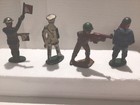 Vintage Lot Of 4 Barclay Manoil Lead Figures Ww1  Ww2  Pirate