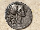 Roman Republic Anonymous Ar Denarius Brockage Xf 115 114bc