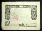 Old Geographic Map 1861  The Continent Of Oceania  Australia