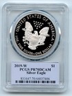 2019 W  1 Proof American Silver Eagle Pcgs Pr70dcam Cleveland Native