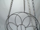 Vintage Wrought Iron Hanging Plant Flower Basket 14  