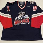 Game Worn Mike Sylvia Hartford Wolf Pack 1998-99 Ahl Hockey Jersey Blue 54