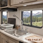 8   Black   Chrome Kitchen Rv Faucet Swivel Sink Pull Down Sprayer Mixer Tap Us