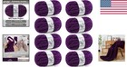 Super Bulky Chunky Yarn  25mm Thick - Dark Purple  8 Skeins Perfect For Knitting