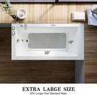Bathtub And Shower Mats  Extra Long Non-slip Bath Tub Mat 39 X 16 Inch  Gray