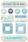 Narratives Blue Bell Decorative Chipboard Stickers Sheet Scrapbooking Crafts