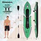 Inflatable Kayak 2 Person  Heavy Duty Tandem Touring Kayak With Aluminum Paddles