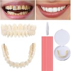2 Set Dentures Fake Teeth Diy Kit Top And Bottom Dentures Temporary Fake Teeth