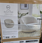 2 Pack - Better Homes   Gardens Accent Swivel Chair - Cream  2 Per Pallet 