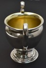 Open Sugar Bowl Wild Rose Sterling International Gold Wash Interior