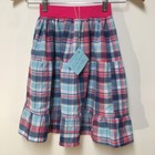 Skirt Girls 2 3 Pink   Blue Plaid Ruffle Tier Long Cotton Mom And Pop s Kids