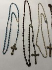 Vintage Rosary Religious Catholic Medal Crucifix Pendant Lot Roma Italy Lourdes