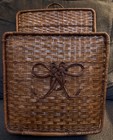 Boho Vintage Woven Hanging Wicker Basket Decor Rattan 