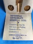 Vintage Centennial Confederate Memorial Best Generals 5 Coin Original Packaging