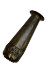 Antique British Brass Vase Floral Relief Arts   Crafts Art Nouveau Repousse 14   
