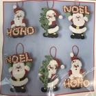 Bucilla Christmas Greetings 82836 Santa Noel Felt Ornament Set Sealed Sequin New