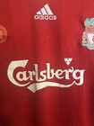 Men   s Liverpool 2008-10 Home Steven Gerrard Champions League Jersey Medium M