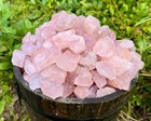 5 Brazil Rose Quartz Rough Natural Stones   a  Grade Crystals