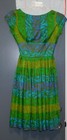 Vtg 60 s South Pacific Dress Hawaiian Pacific Isle Ombre Bright Floral Hawaii S