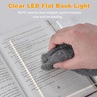 Book Light  Rechargeable Clear Led Flat Reading Light With 3 Colors   Timer     
