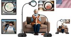 30x 10x Large Floor Magnifying Glass With Light And Stand