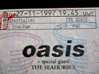 Oasis  Unused  Concert Ticket  Brabanthallern  Den Bosch  Netherlands 27-11-1997