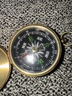 Vintage Brass Pocket Compass - Stanley London Vg Condition