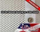Premium Select Heavy Weight Fiberglass Cloth  24 Oz  Woven Roving  25  X 108    