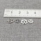 20pcs Of 925 Sterling Silver Flower Bead Caps Spacer For Bracelet 6mm 8mm