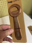New Tag Pocket Bottle Opener    dont Worry  Be Hoppy    Beer Pub Brass Man Cave Bar