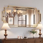  24 x48  Large Gold Mirror For Wall  Gold Traditional Wall Mirror 48 l X 24 w