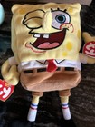 Lot Of 2  Ty Beanie Babies Spongebob Squarepants    Squidward Plush Read Details