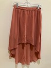 Forever 21 Hi Low Chiffon Skirt High Low Dusty Rose Sheer Lined Boho Midi Size M
