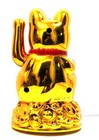 6 5  Chinese Lucky Waving Cat Maneki Neko Gold Fortune Feng Shui Lucky Cat Decor