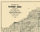 Historic Mine Map - Calaveras County California Mines - Walkup 1845 - 29 X 23