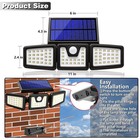 Led Motion Sensor Solar Lights 2 Pack Outdoor Ip65 Waterproof Security Lamp
