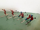 Barclay Manoil Downhill Ski Lead Figure Red Set 4pc Male Female Usa Olympics 50s